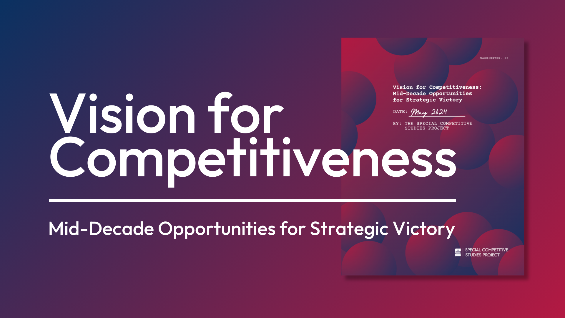 New Report Outlines a Vision for Competitiveness